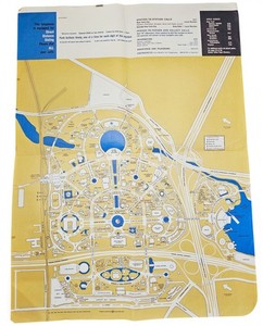 Official Detailed Map of the 1964-1965 New York World's Fair - Folded