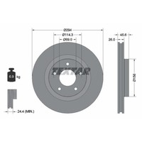 Textar 2X Bremsscheibe Vorne Ø294 Mm FüR Mitsubishi Eclipse Cross Gk_ 1.5