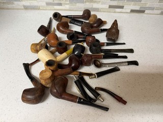 MTB Vintage Lot Assortment Of 17 Mixed Brand & Style Of Tobacco Smoking Pipes