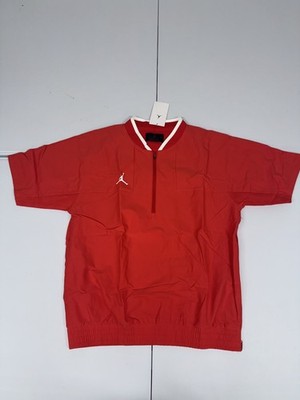 Nike Jordan Team Lightweight Short Sleeve Coaches Jacket Mens M Red CV5858-657