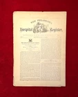 RARE CIVIL WAR US ARMY GENERAL HOSPITAL REGISTER / DATED 1863