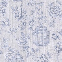 Rasch Textil Tapete Vlies Seraphine 076638 Blau Weiß Stylisch Floral Ranken