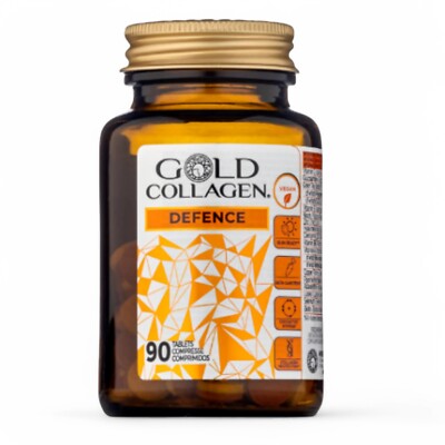 Gold Collagen Defence Ergänzung Mit beta Carotin Antioxidant Haut 90 Cpr