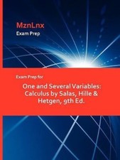 Exam Prep For One And Several Variables by Salas, Hille & Hetgen, Like New Us...
