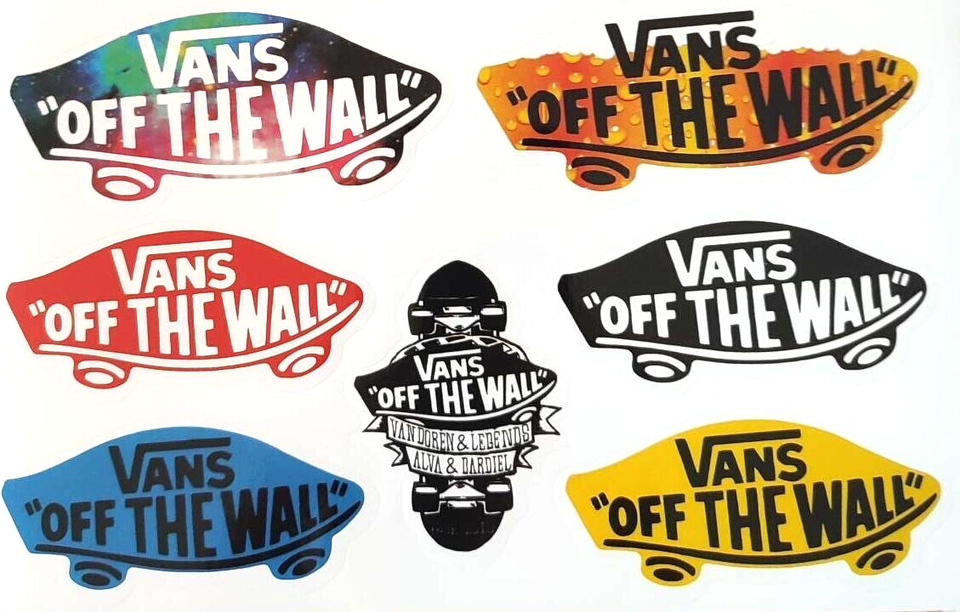 Vans Inyl Sticker 14pcs A4 Sheet Skate Stickers Vans Off The Wall Sticker Skateboard ...