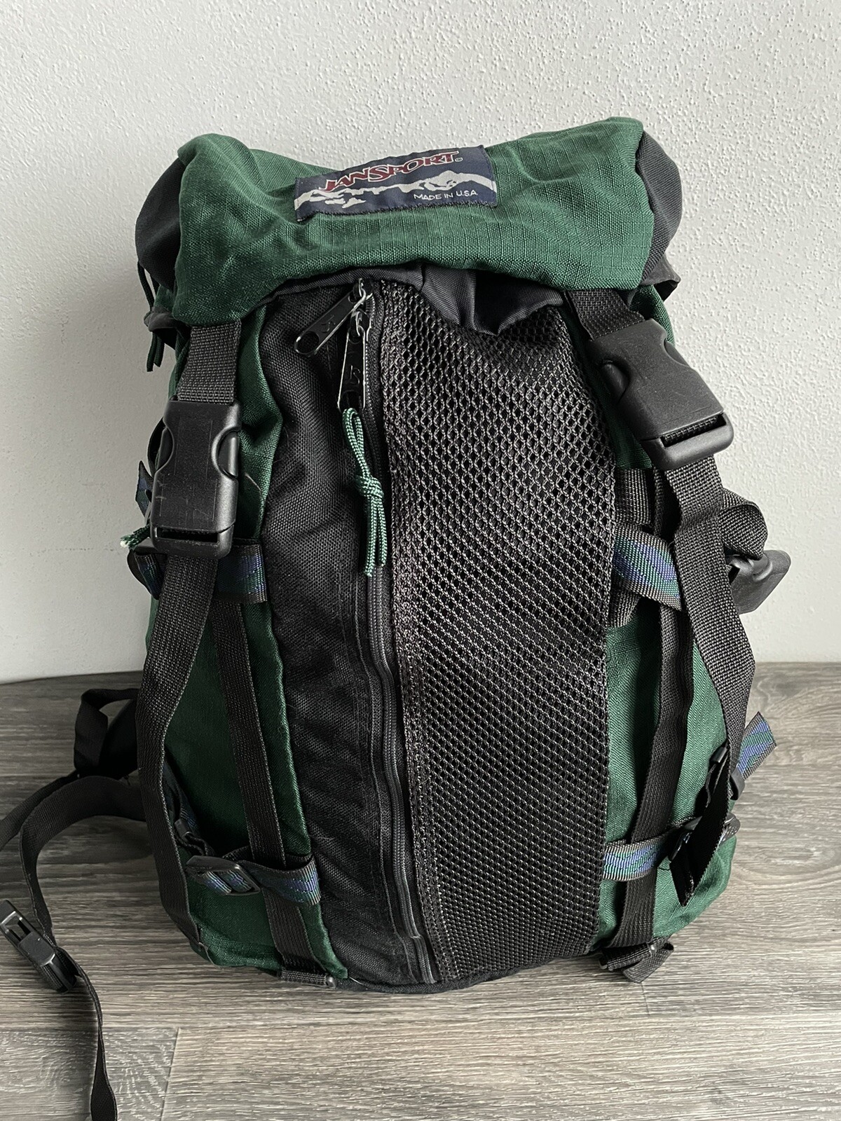 JANSPORT Backpack LARGE Hiking Trail Pack Cinch Top M… Gem