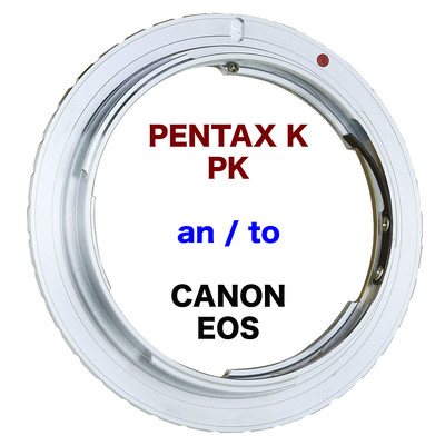 PK-EOS  Pentax K   Objektiv Lens Adapter an -To Canon EOS Kamera EF  EF-S Mount 