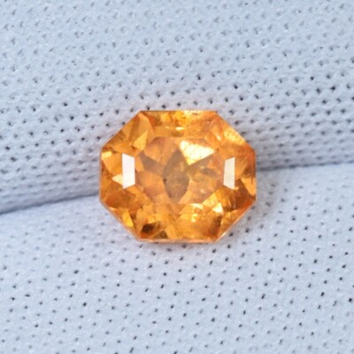 1.47 Cts Best Luster Fanta Orange Natural Mandarin Garnet Fancy Octagon....!!!!