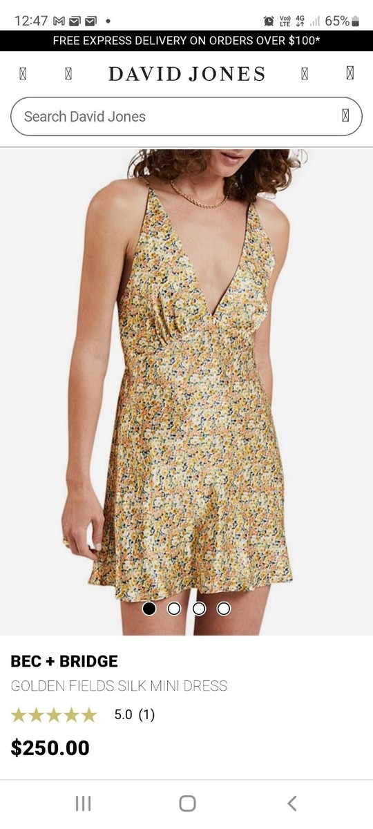 Bec And Bridge 'Golden Fields' Silk Mini Dress BNWT Size 6 RRP $250 | eBay  Australia