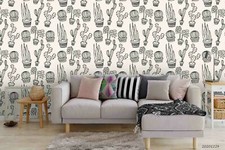 3D Cactus Seamless Wallpaper Wall Mural Removable Self-adhesive 199