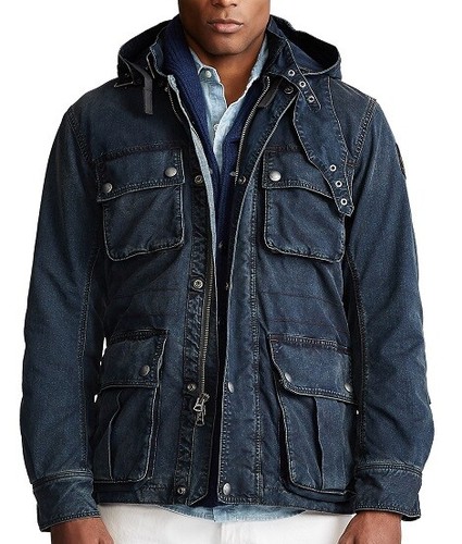 polo shirt with denim jacket