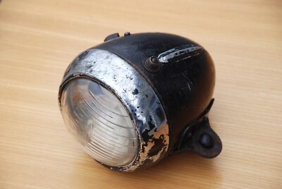 Lampe HÄCKEL Oldtimer Fahrrad Leuchte Scheinwerfer schwarz Truppenfahrrad