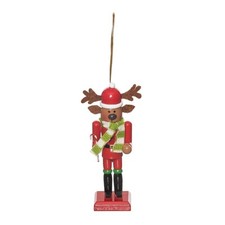 Whimsical REINDEER NUTCRACKER Wooden Christmas Ornament, by Gallerie II
