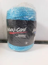 Maxi Cord  Macrame Braid Craft Cord 100 yds NEW Teal Green/ Blue