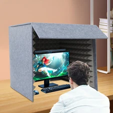 Desktop Soundproof Cover Noise Isolation Booth Vocal Sound Absorbing Shield