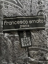 Cravate 100% Soie Francesco Smalto Paris 100% Silk Tie / Collector Made in Italy