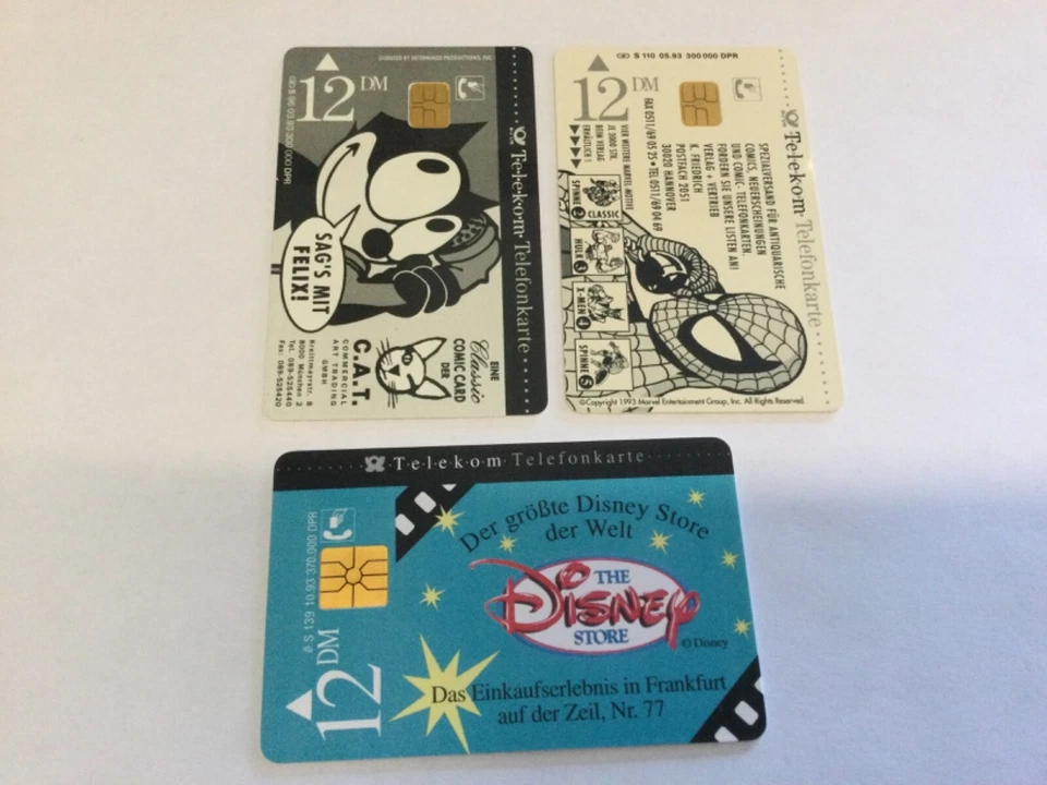 3X Telefonkarte- Felix the Cat Comic - S96 03.93 - Auflage: 300000-Marvel-Disney - Bild 2 von 2