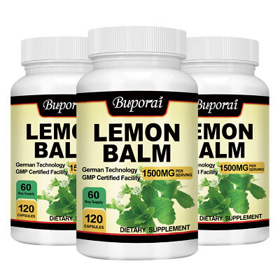 Lemon Balm Extract 1500mg - Anxiety Stress Sleep Supplement, Support Calmness