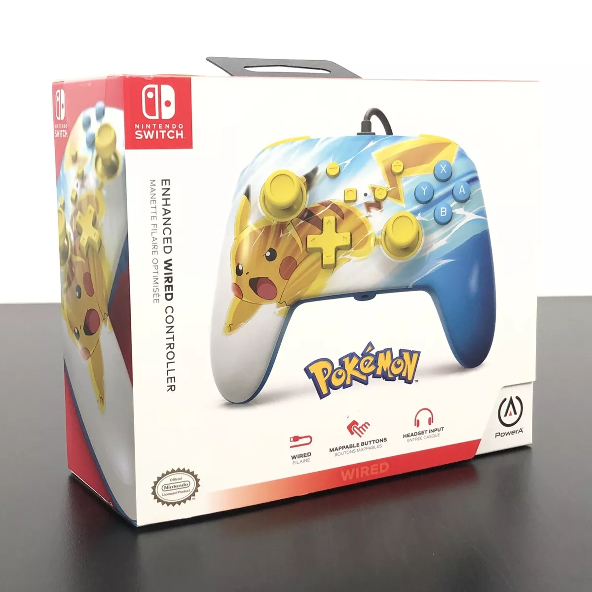  PowerA Pokemon Enhanced Wired Controller for Nintendo Switch -  Pikachu Lightning - Nintendo Switch : Video Games