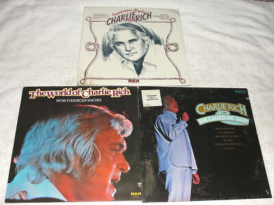 (3) SEALED LP's - Charlie Rich: Tomorrow Night,Now Everybody Knows,She Called Me