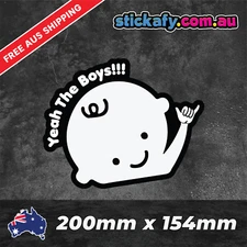 Yeah The Boys Baby Sticker Funny Laptop Car Window Bumper 4x4 Ute Decal