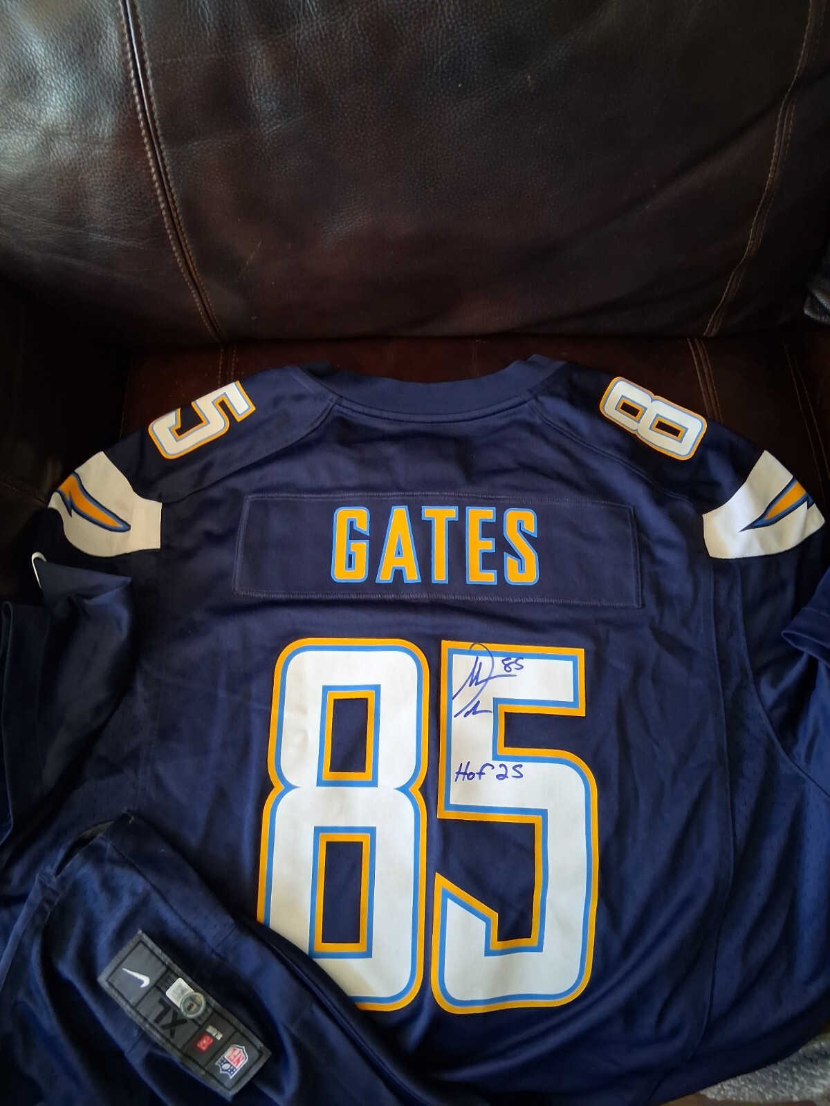 Antonio Gates Autographed Signed Los Angeles Chargers 2025 H.O.F. Beckett Authentication 