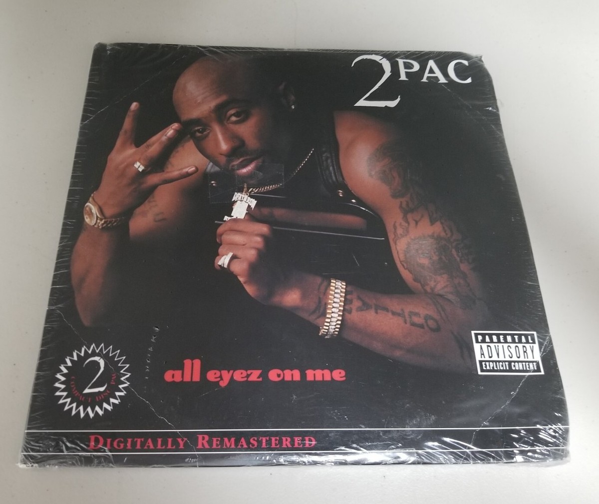 2PAC all eyez on me レコード　ビニール付き 4枚組27曲 2Pac All Eyez On Me 1996 US Original 4LP Death Row Records