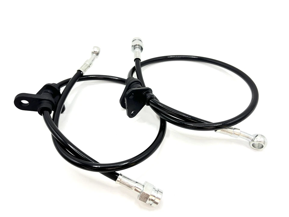 Línea de freno para Honda CRX Si 1988-1991 1,5 L 1,6 L 4 piezas kit de acero inoxidable premontado Foto 2 de 4