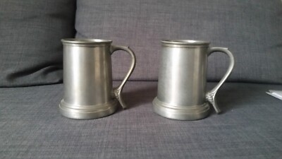 2 Metallkrüge mit Glasboden von International Silver Company
