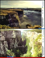 3398-3399 BRAZIL 2018 CANYONS, RS/SC FORTALEZA ITAIMBEZINHO,GEOLOGY B-210-11 MNH