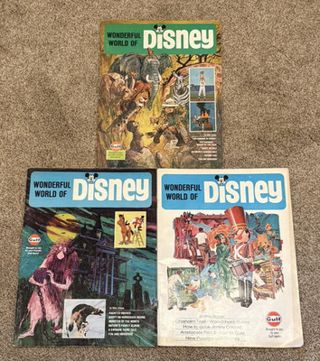 Wonderful World of Disney Lot 3 Magazines Comics from Gulf 1970 Pluto Snow White