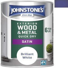 Brilliant White Quick Dry Satin - 750ml Exterior Paint for Wood & Metal Surfaces