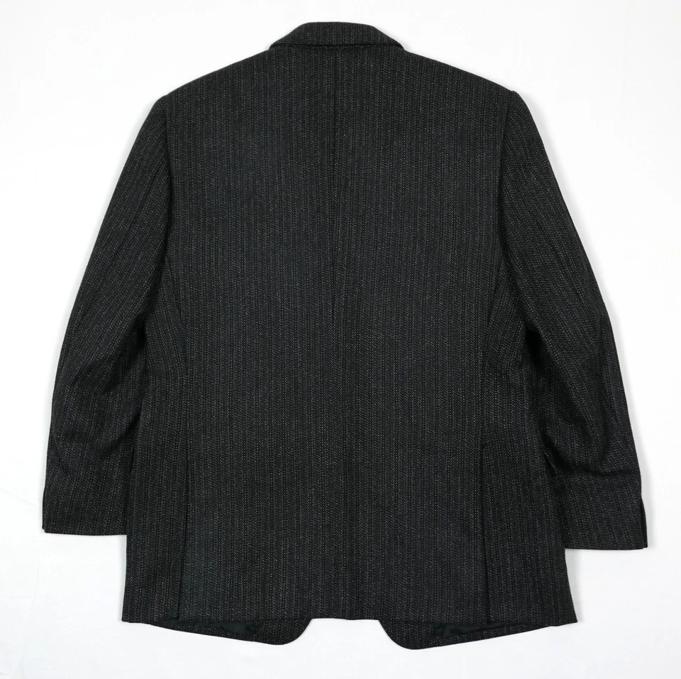 Zegna "City" Wool /Cashmere Blazer w/ Leather Trim Men's 40S Salt & Pepper Fleck - Image 4 of 4