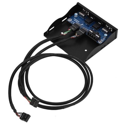 Floppy Front Panel 3.5'' USB 2.0 & HD Audio with 2 USB Ports and Mic Input