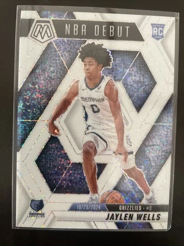 2024-25 Panini Mosaic NBA Debut Jaylen Wells #260 White Sparkle Prizm (RC)