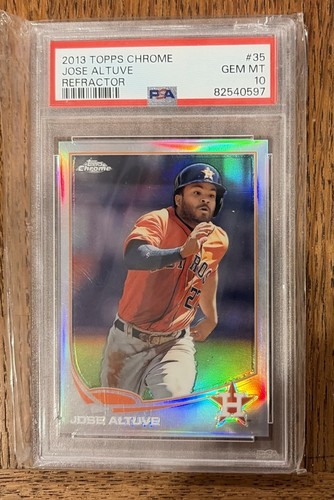 2013 TOPPS CHROME - REFRACTOR, JOSE ALTUVE card #35 PSA GEM MINT 10
