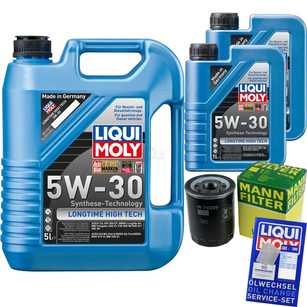 Mann Inspektionspaket 7L Liqui Moly Longtime 5W-30 FüR Jaguar XJ 4.2 R 3.6 XK-image