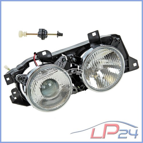 Phares Avant Droit + Gauche BMW 5 E34 / 7 E32 Halogène Argenté TYC – Neufs Complets