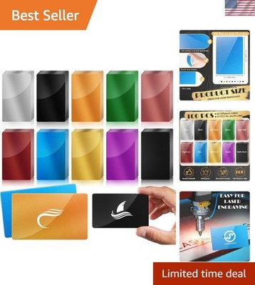 0.21mm Thick Colorful Metal Engraving Blanks - Perfect for Custom Business Cards