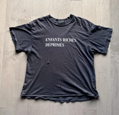 Enfants Riches Deprimes ERD Faded Black Classic Logo T-Shirt - Size L with tags
