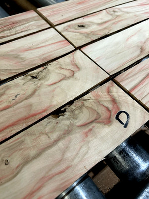 EIGHT (8) PIECES KILN DRIED S4S RUSTIC BOXELDER LUMBER WOOD 12'' X 3'' X 1/4'' D