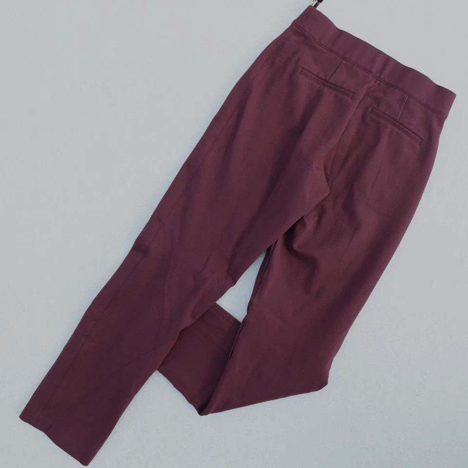 Pantalones para mujer Spanx Perfect medianos rojos chianti ajustados calce recto tiro alto ponte Foto 4 de 4