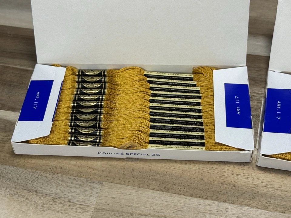 ✅ 3 Boxes ✅NEW ✅DMC 25 EMBROIDERY FLOSS ✅MOULINE ✅FRANCE ✅100% COTTON ✅#783 - Image 4 of 4