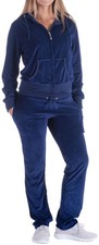 Velour Tracksuit Womens Jogging Outfit Set Active Zip Up Hoodie and Sweatpant...