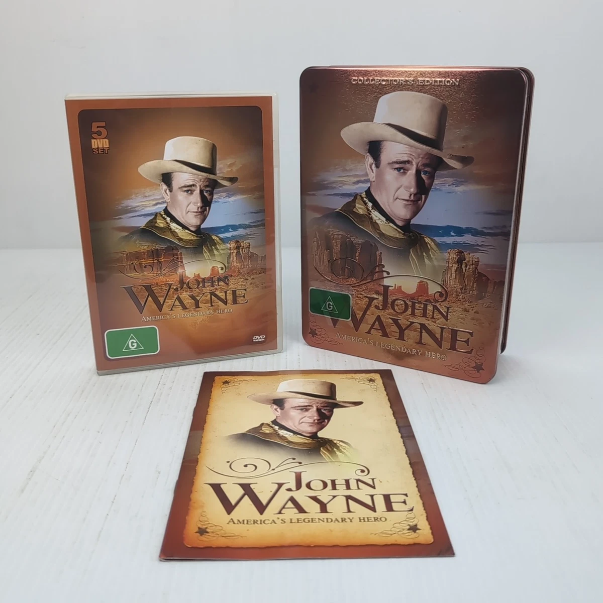 John Wayne America's Legendary Hero DVD Collectors Tin Gift Set Region All NTSC