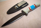 1989~WESTERN U.S.A.~UNUSED~HIGH END CUSTOM 777 BOOT DAGGER KNIFE w/ORIG. SHEATH~ — photo 2