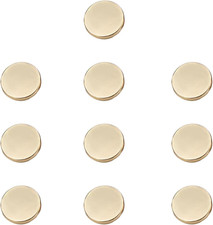 10 Tasten Metall-Kn&ouml;pfe Flache Schaltfl&auml;chen Runde Kn&ouml;pfe n&auml;hen Glatt Geeignet f