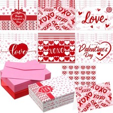 Motiskyy 240 Sets Valentine's Day Cards with Envelopes red, white, pink