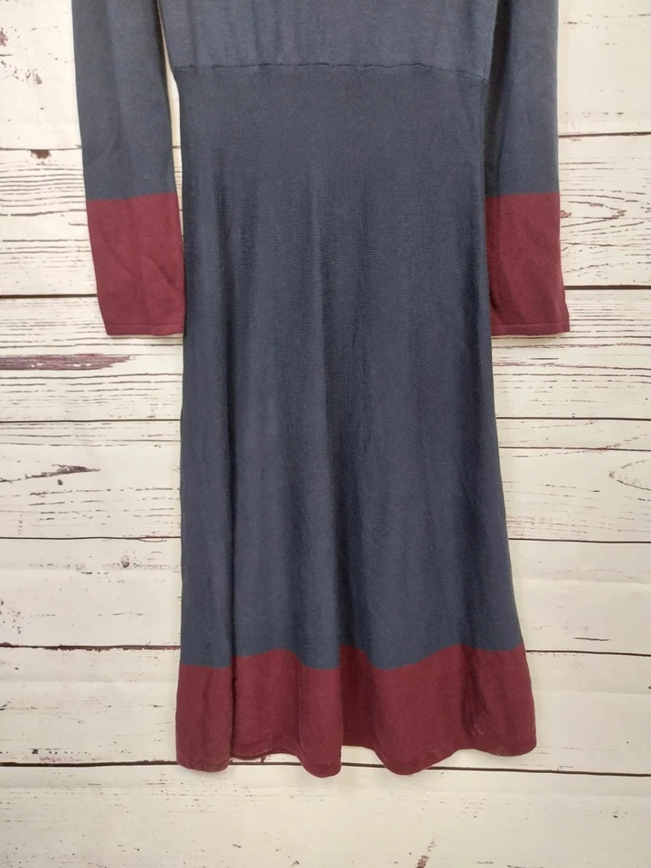 Laura Ashley Dress - Cashmere Blend - Navy/Morello - UK 12 - BNWT - RRP £80 - Image 4 of 4