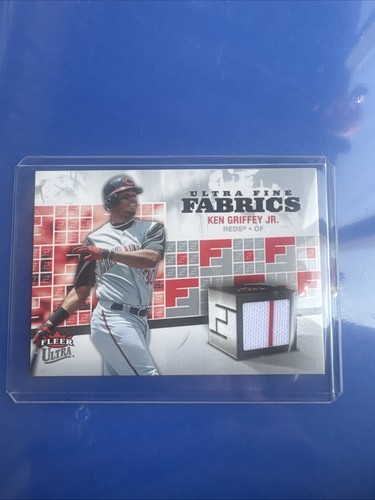2006 Fleer Ken Griffey Jr  Ultra Fine Fabrics Game Used Jersey Card FM-KG Reds
